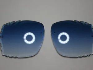 Blue Rimless Replacement Lenses for Buffs Horn Sunglasses
