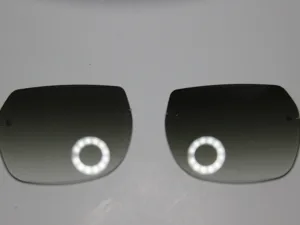 56mm Light Grey Replacement Lenses – Precision-Cut for Rimless Buffs Horn & Wood Wire Frames