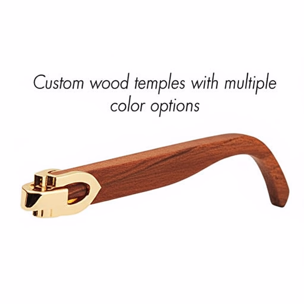Replacement Wood Temples Custom Hand Made For Luxury Decor Optical Hand Made