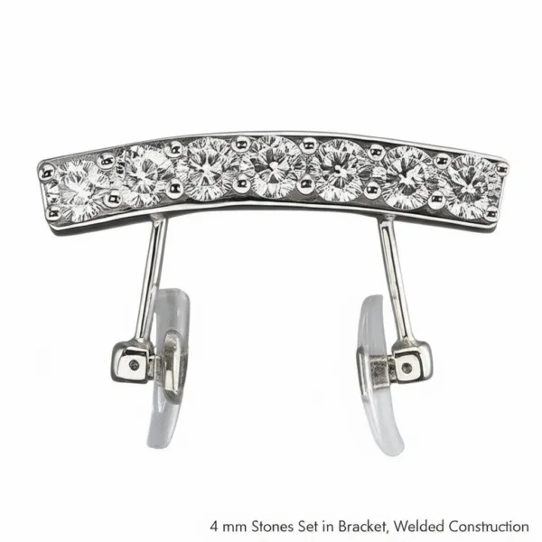 25 Pointer 4 mm stones prong set channel nose bridge.