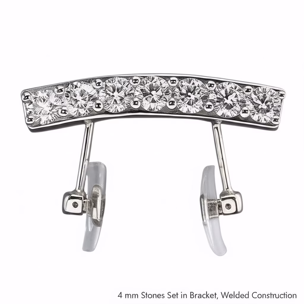 25 Pointer Prong Set Channel Iced Nose Bridge