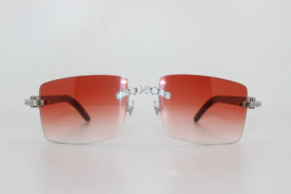 Custom made iced out buffs eyewear sunglasses with 58mm custom lenses, high quality hand made frames