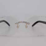 remium handcrafted buffalo horn sunglasses with white genuine horn temples and 60mm transitional diamond cut lenses that adapt from clear to tinted - luxury functional face jewelry made in Michigan