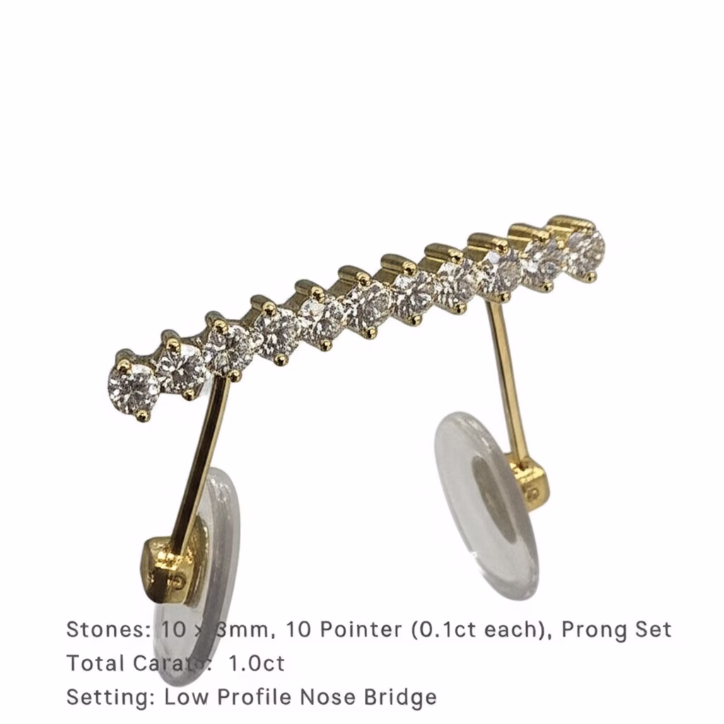 10 Pointer Low Profile Design Nose Bridge