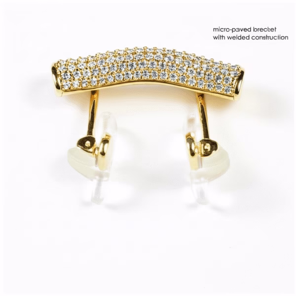 Micro Pavé Iced Nose Bridge – Subtle Diamond Accents for Luxury Frames